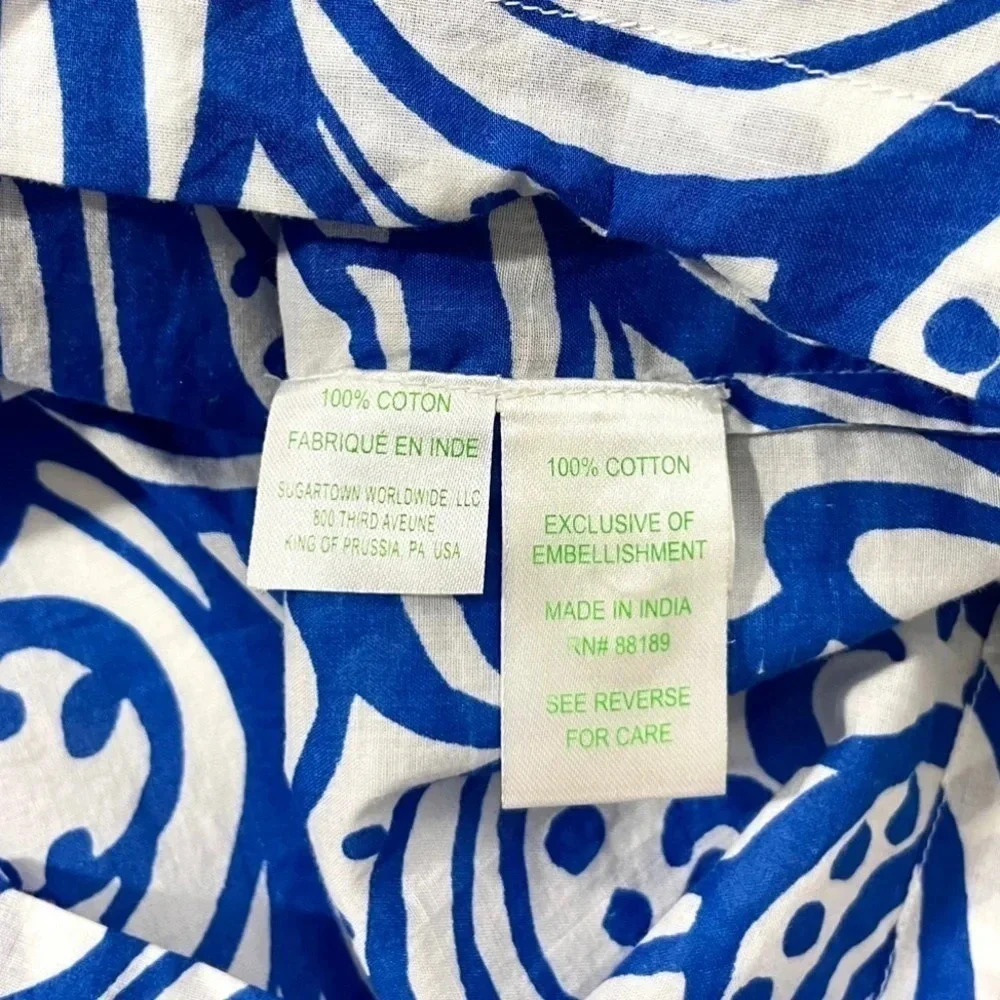 Lilly Pulitzer Sarasota Floral Beaded Tunic Top Small - Picture 5 of 6